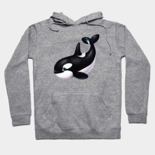 Cute Orca Drawing Hoodie